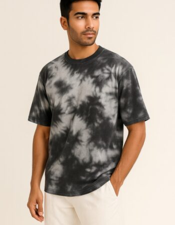 Grey Tie Dye Oversized T-Shirt